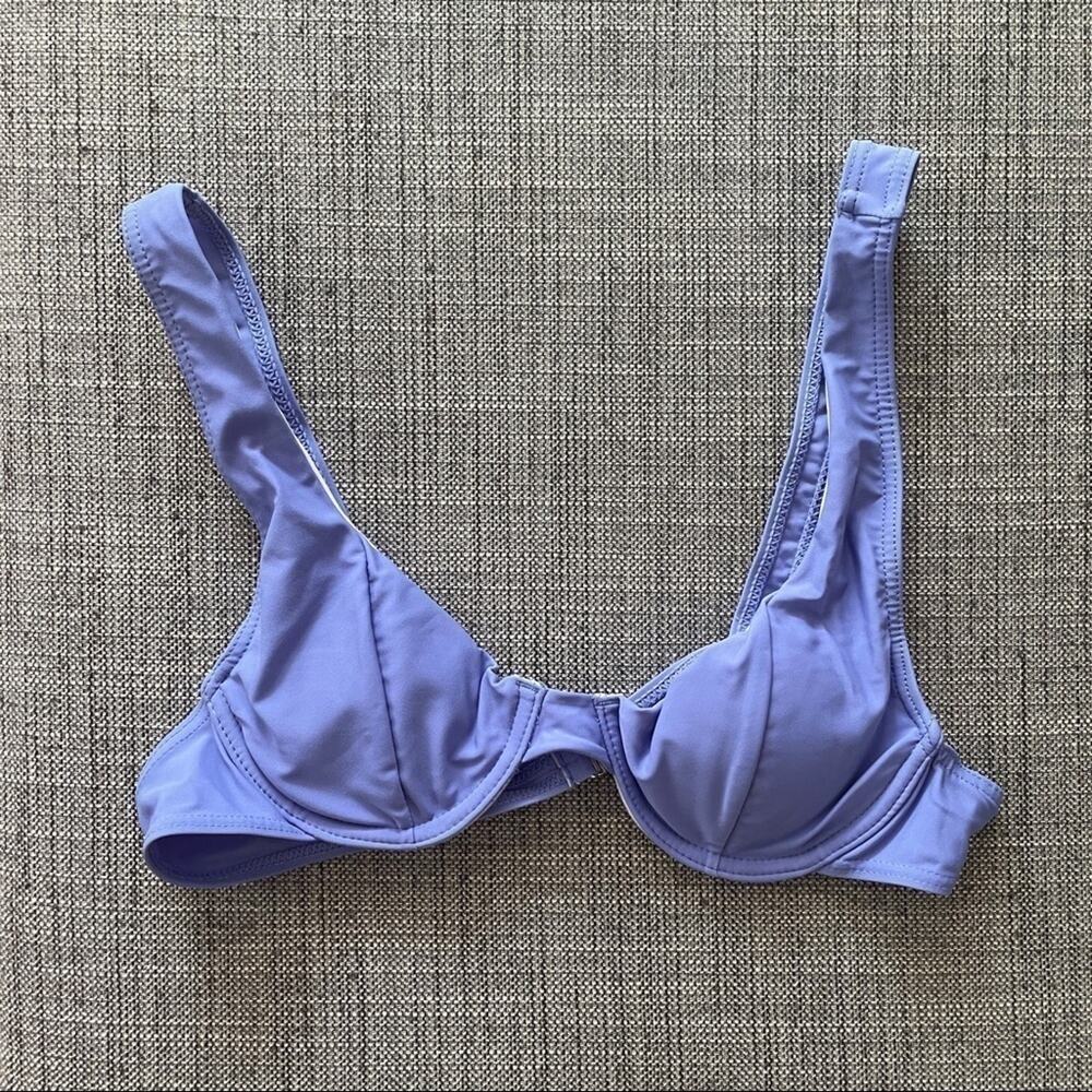 Shein Purple Underwire V-Neck Bikini Swim Top Size Large
